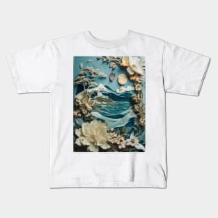 Paper Flower Ocean Kids T-Shirt